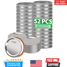 Canning Lids and Rings 52 Count Regular Mouth Mason Jar Band For Ball Kerr Jars