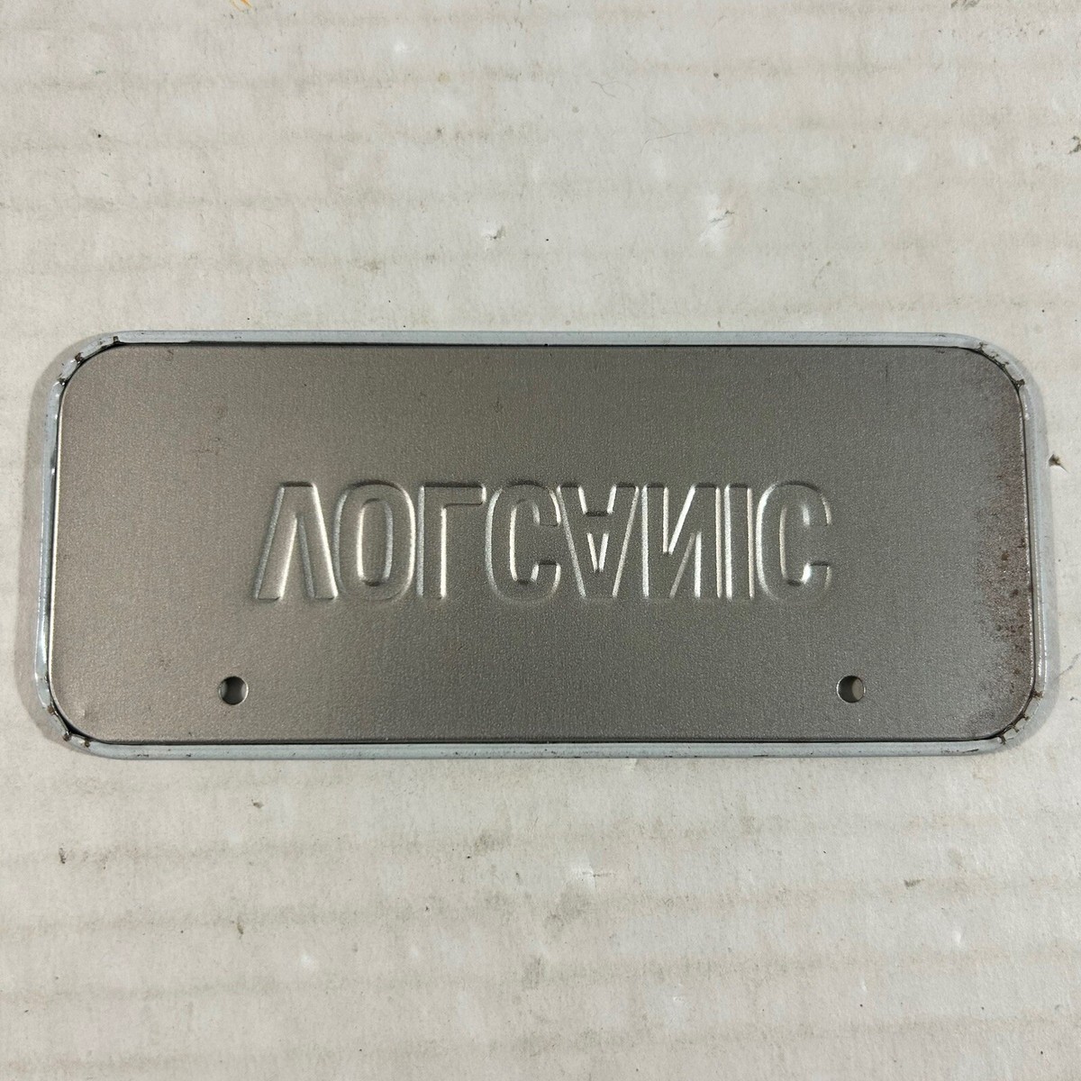 Mini plaque d'immatriculation métal vélo céréales vintage