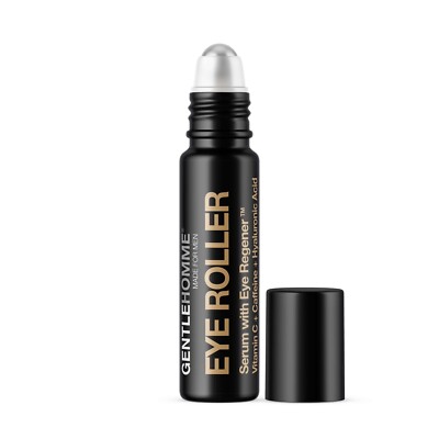 Hyaluronic Acid & Caffeine Eye Roller Serum for Men with Vitamin C   Made in USA