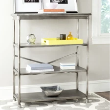 SAFAVIEH Jamison Large Bookcase | Silver |