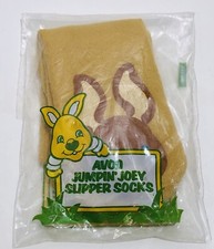 New Vintage 1991 Avon Jumpin' Joey Slipper Socks Cozy Grip Comfy Socks Sz Small