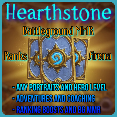 Hearthstone Boost Rank Battlegroung MMR Arena Portraits Leveling Service Carry