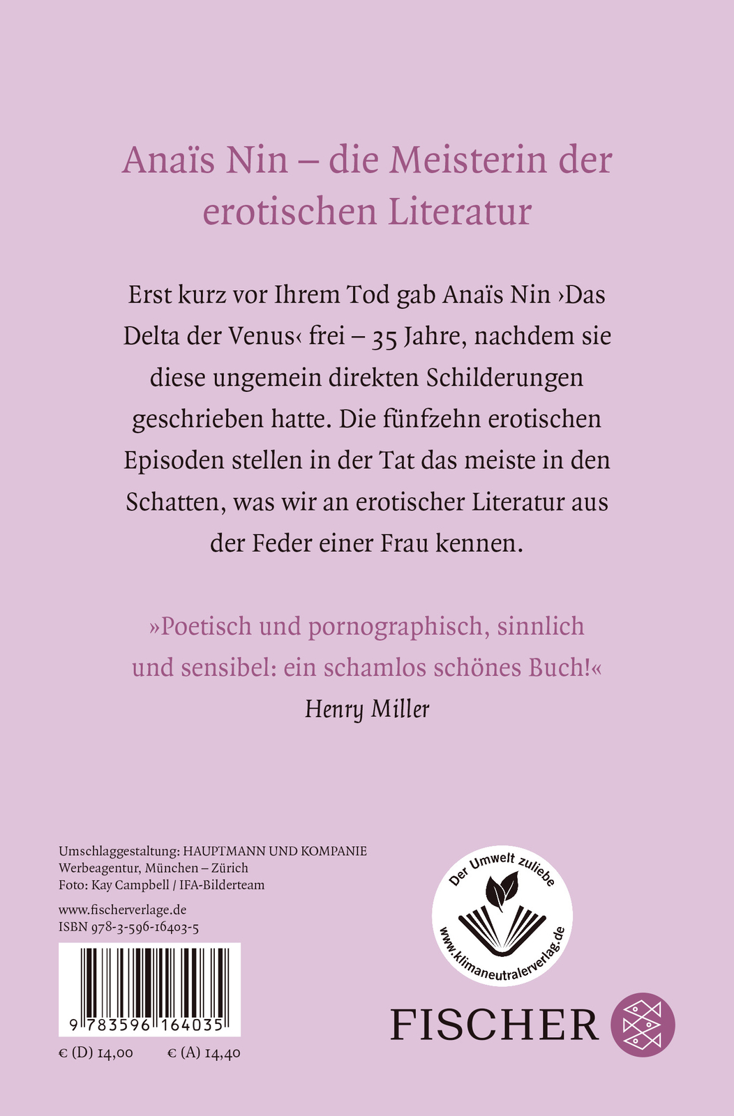 Thumbnail - Anaïs Nin; Eva Bornemann / Das Delta Der Venus