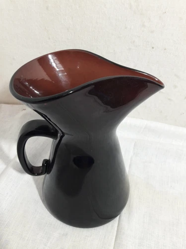 Large Blenko Handblown Amethyst Glass Pitcher