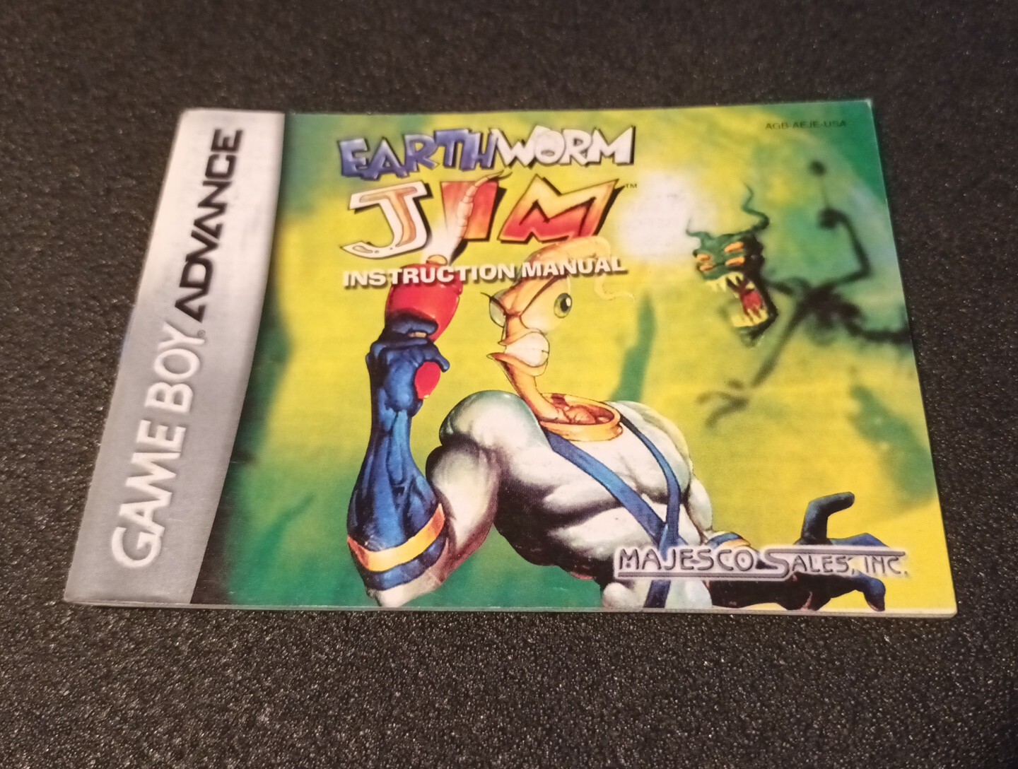 Earth worm earthworm jim Notice manuel  Nintendo game boy advance gba USA