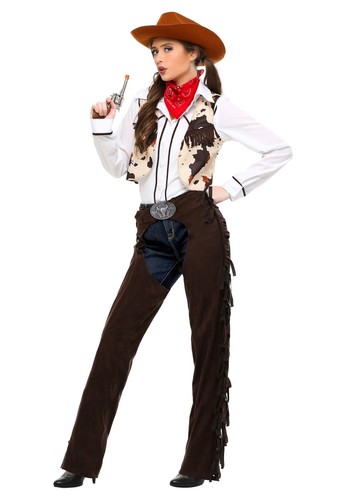 Adult Cowgirl Chaps Plus Size Costume 