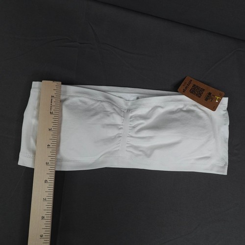 Happy Nation Girls Youth Bandeau Bra XL White Padded Strapless Stretch NEW - Picture 7 of 8