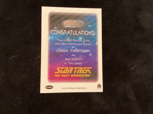 STAR TREK LINDA THORSON SIGNED CARD IN MINT CONDITION - Picture 2 of 2