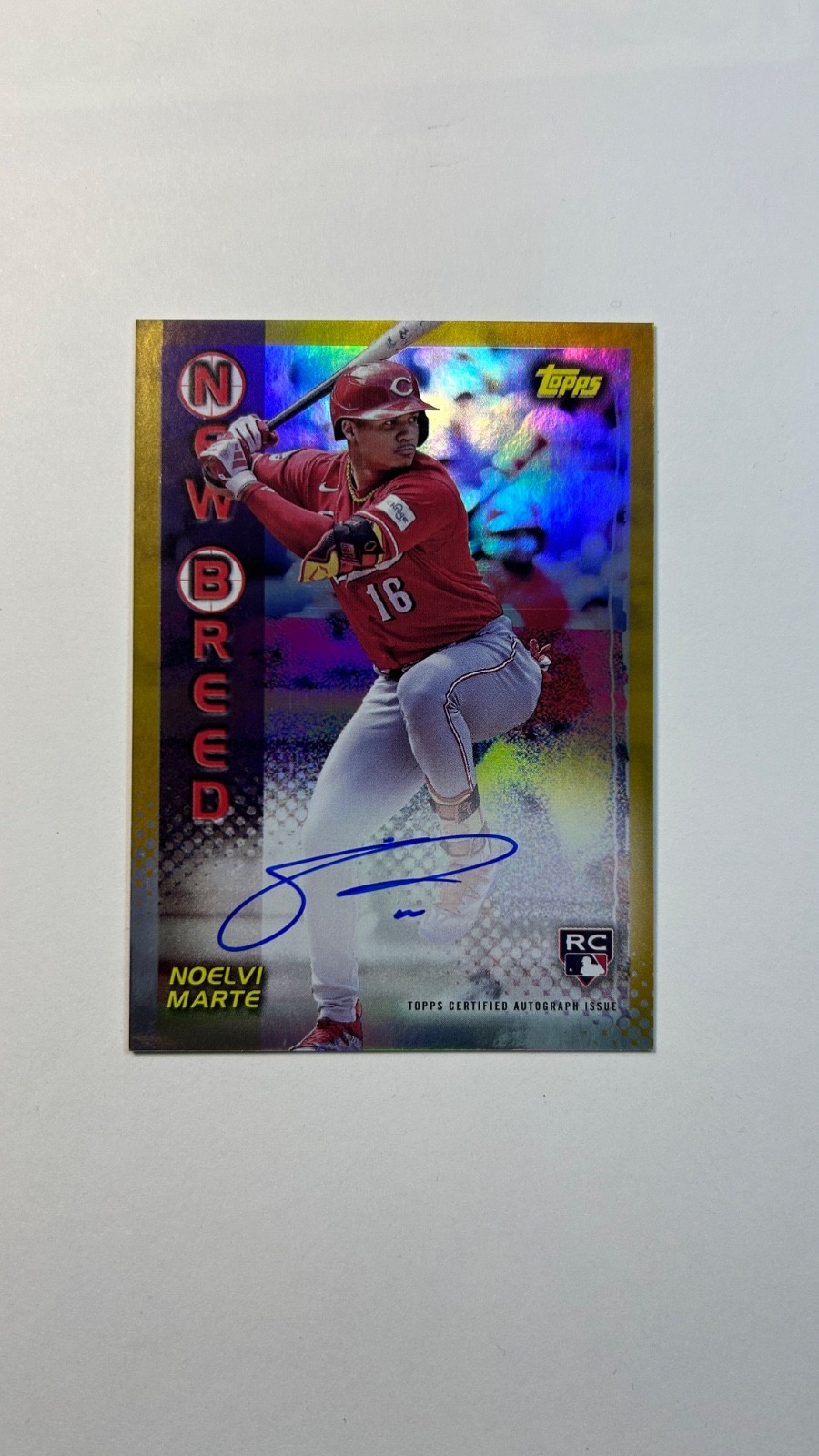 Noelvi Marte 2024 Topps Archives New Breed Rookie Autograph #99NBA-NM Gold /50