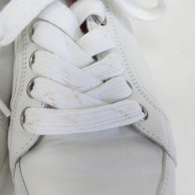 Prada Sports Sneakers White Leather Rubber Sole Low Cut used 25cm thumbnail 7