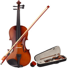 4/4 Full-Size Acoustic Violin Case Sets,Violin Kit Bow Rosin for Violin Enthusia