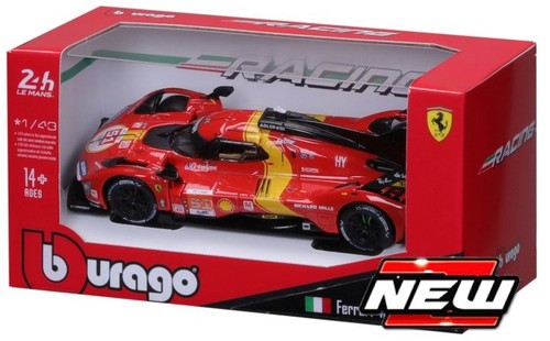 Burago FERRARI 499P N.51 WINNER 24H LE MANS 2023 CALADO-GIOVINAZZI-P.GUIDI 1:43 - Photo 2/2