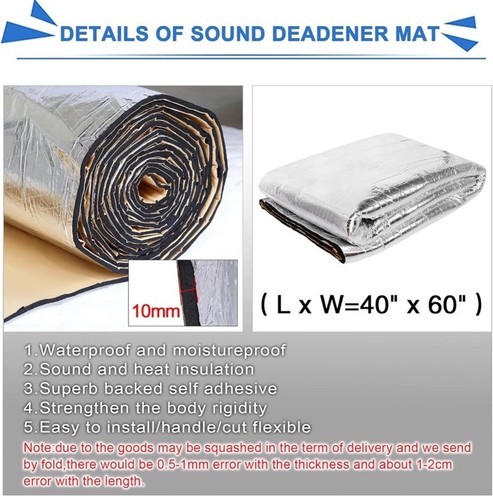 uxcell 394mil 10mm 16.36sqft Car Hood Tailgate Heat Insulation Foam uxcell 394mil 10mm 16.36sqft Car Hood Tailgate Heat Insulation Foam