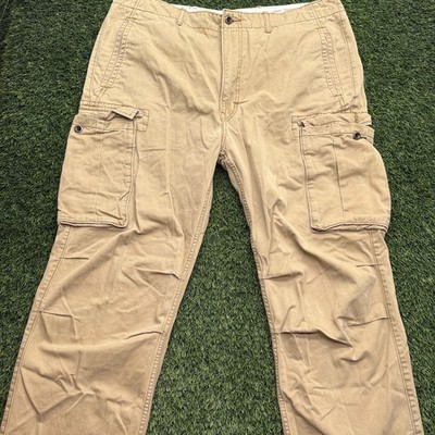 Levis Cargo Pants Mens 38x32 Tall Brown Casual Thick