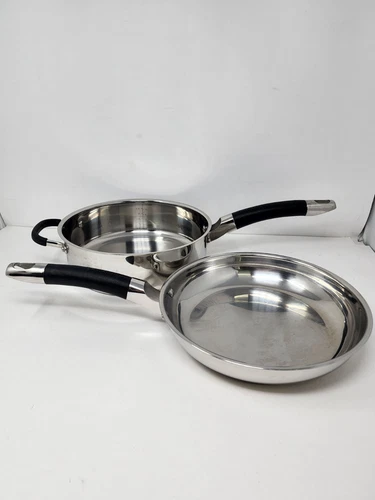 Cuisinart Skillet 3.5 Qt Saute Pan Double Handle & 10" Skillet Stainless Steel