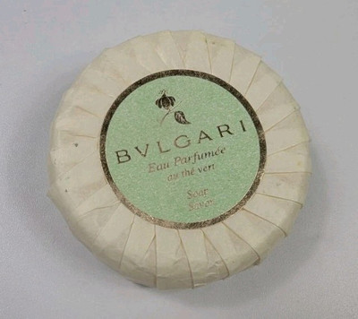 BVLGARI Round Soap Bar Eau Parfumee Au the Vert (Green Tea) 50g 1.7 oz Italy