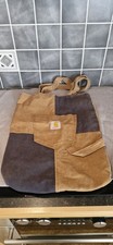 Genuine Carhartt Reworked Recycled Tote Bag Shoulder Bag Tan Brown Patch