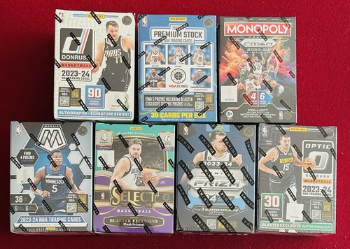 2023-24 Panini Basketball Blaster box lot 7 Victor Wembanyama Rookie Hunt! Prizm