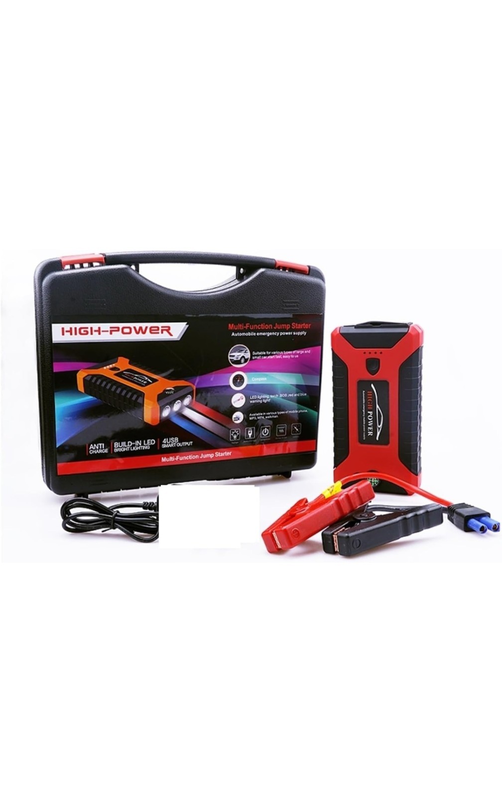 Jump starter avec pinces intelligentes anti-étincelles