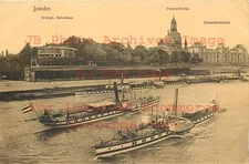 Germany, Dresden, Steamer Dresden & Riesa