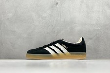 Adidas Women's Gazelle Indoor Suede Core Black/Gum - JS1412 NEW WITH BOX