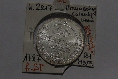     GERMANY BRAUNS-CA-HAN. 24 MARIENGROSCHEN 1787 SCARCE HIGH GRADE B86 YI23