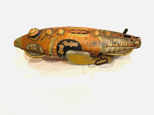BUCK ROGERS  1927 MARX TIN LITHO WIND-UP ROCKET SHIP POLICE PATROL SPACE TOY  GD