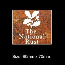 THE NATIONAL RUST STICKER FUNNY NOVELTY CAR, VAN VINYL SELF-ADHESIVE DECAL