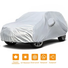 Medium Car Cover for SUV Waterproof Scratch Resistant Dust UV Protection Outdoor