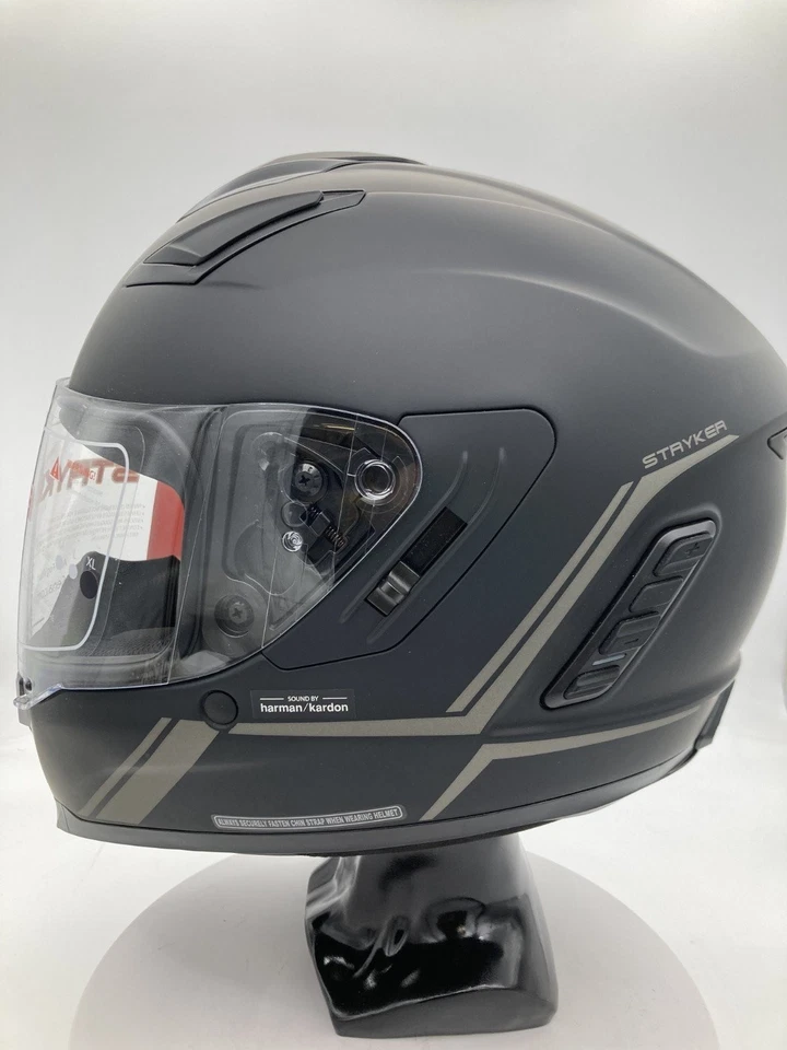 Sena Stryker Full Face Helmet with Mesh Intercom Matte Black Size X-large Foto 2 de 4