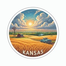 Kansas Vinyl Decal Sticker State Novelty Travel Souvenir B