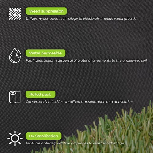 WEED CONTROL LANDSCAPE FABRIC MEMBRANE MULCH COVER W: 1M 1.5M 2M L: 50M 100M - Picture 4 of 145
