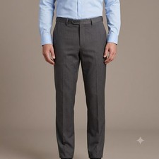 Lauren Ralph Lauren Dress Pants Mens Gray Wool Blend Flat Front 34x30