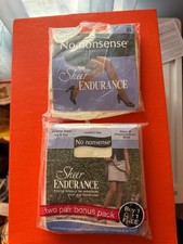 NWT 3 No Nonsense Sheer Endurance Control Top Pantyhose Size B Precious Ivory