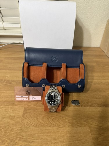 Zelos Helmsman SS Midnight Automatic Limited 40mm Watch FULL SET (BOX AND CARD)