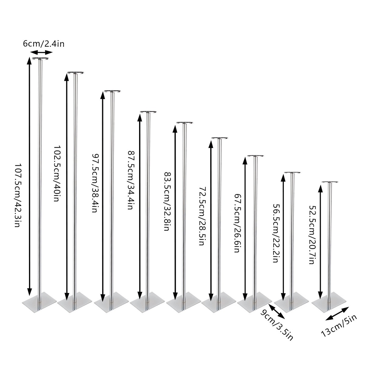 DIY Candelabra Floor Candle Holders Centerpiece for Tealight Set