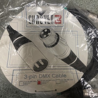 Chauvet DJ DMX 10FT Male To Female 3 Pin DMX Lighting Cable