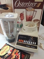 Vintage Oster Osterizer Liquefier Blender 890-06 New in Open Box WORKS Bisque