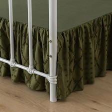 Bed Skirt Full Size Ruffled Bed Skirt with Split Corners, 14 Inch Drop Dust