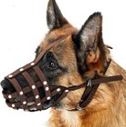 CollarDirect Dog Muzzle German Shepherd Dalmatian Medium, Chestnut Brown 