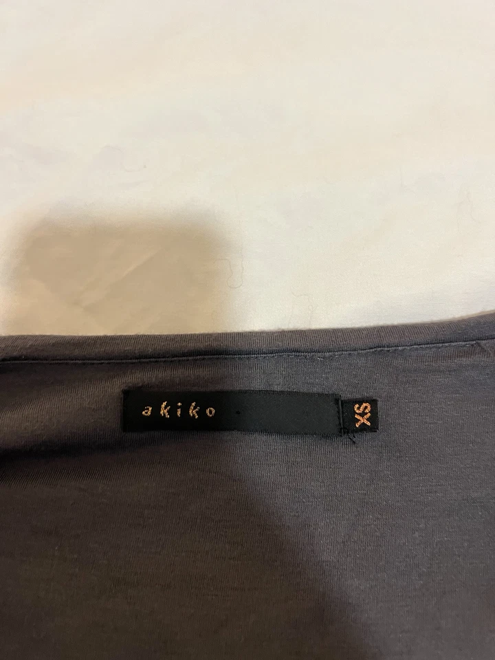 Vestido corto envolvente sin mangas Akiko para mujer XS gris 133 Foto 2 de 4