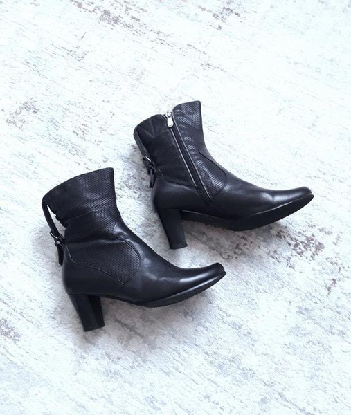 Women Henry Backer Ankle Boots Black Leather 39