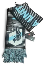 Minnesota United FC MN Loons Soccer Ruffneck Scarf MNUFC Lt Blue & Black New