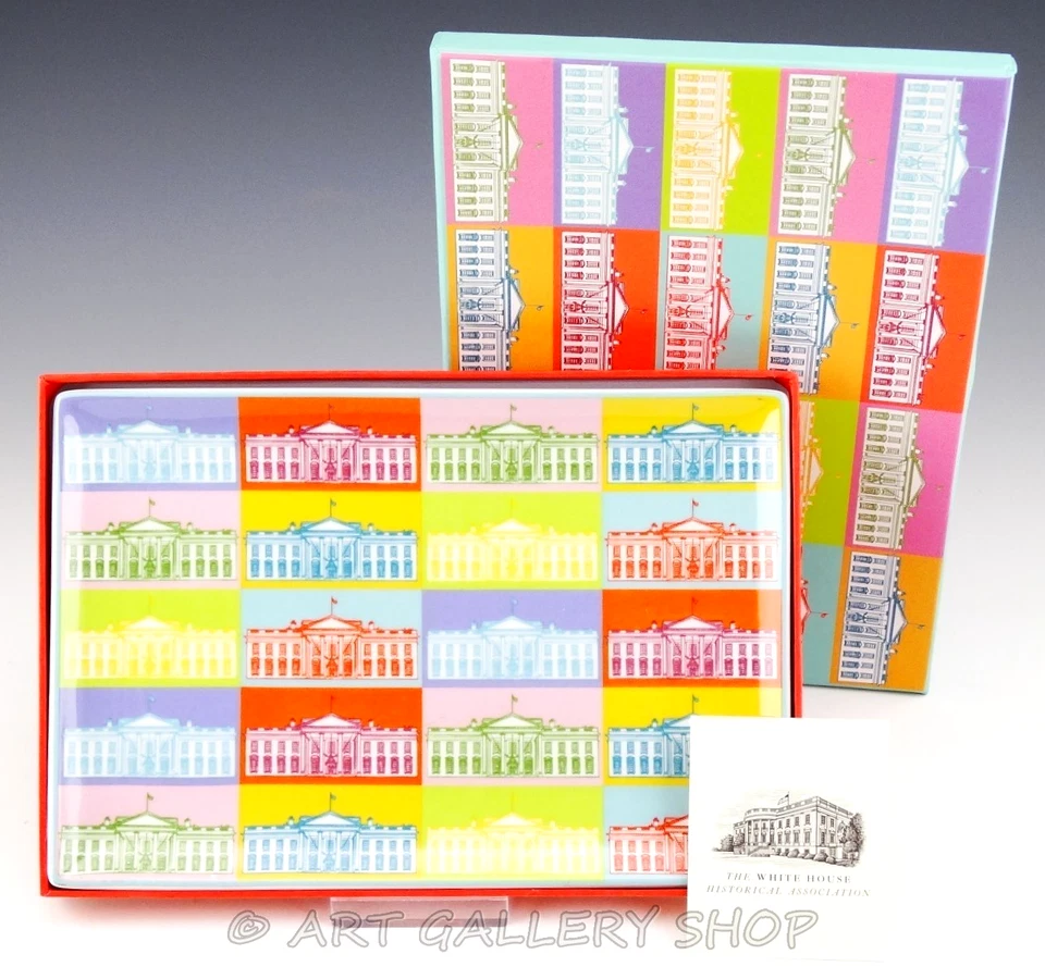 White House Historical Association POP ART FACADE TRAY 9.5"X6.5" in a Gift Box - Bild 1 von 4