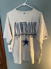 Logo 7 Dallas Cowboys 1994 Vintage Men's Gray Blue Graphic Short Sleeve T-Shirt