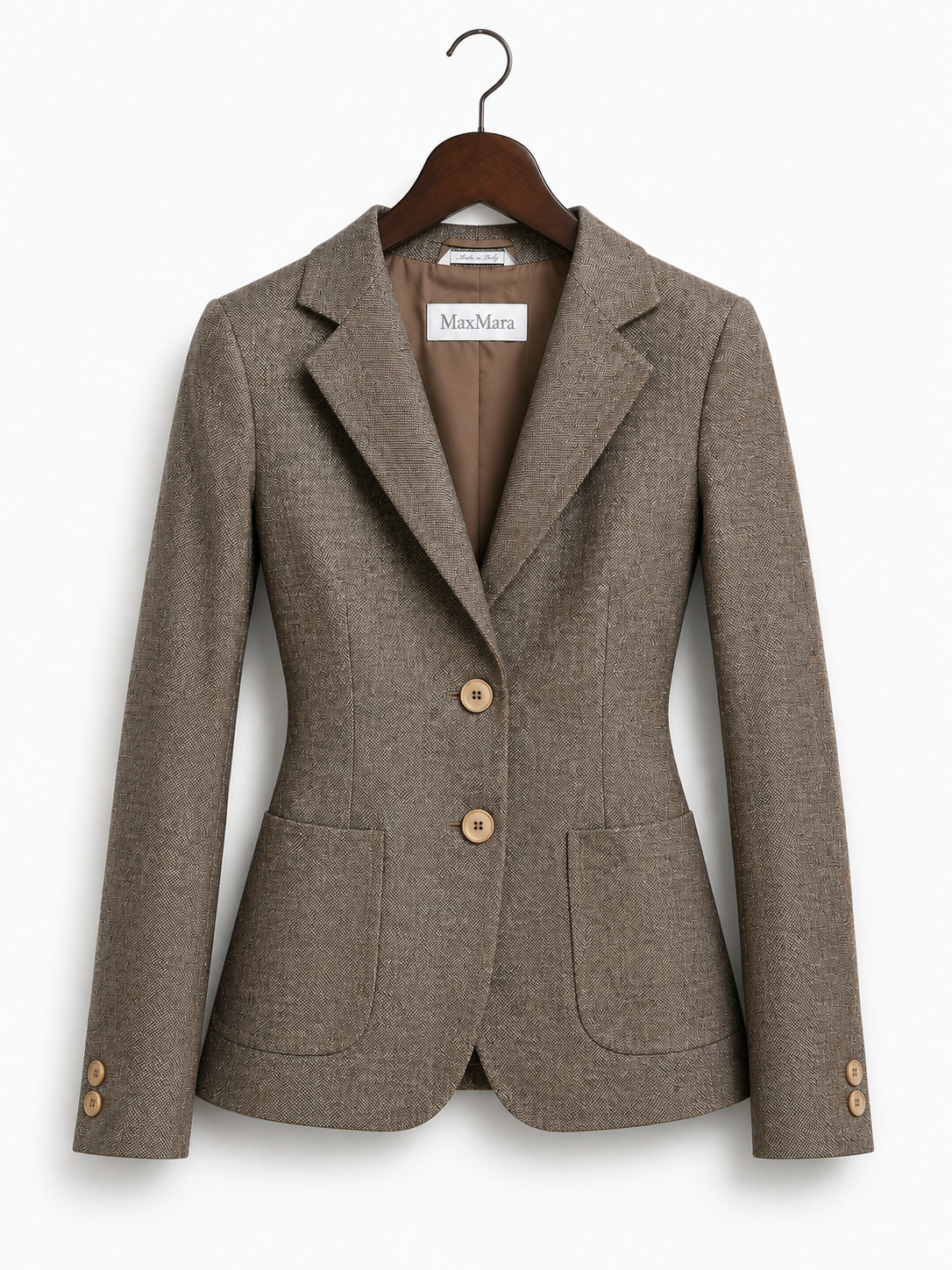 Max Mara Silk Cotton Linen Tailored Blazer IT 42 Made in Italy