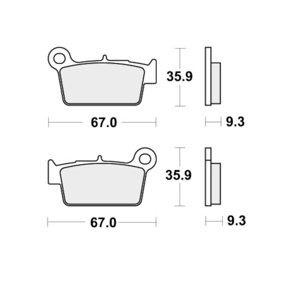 Pastillas de freno traseras para TM SMR 450 F 2004-2011 Off Road Racing SBS Foto 2 de 4