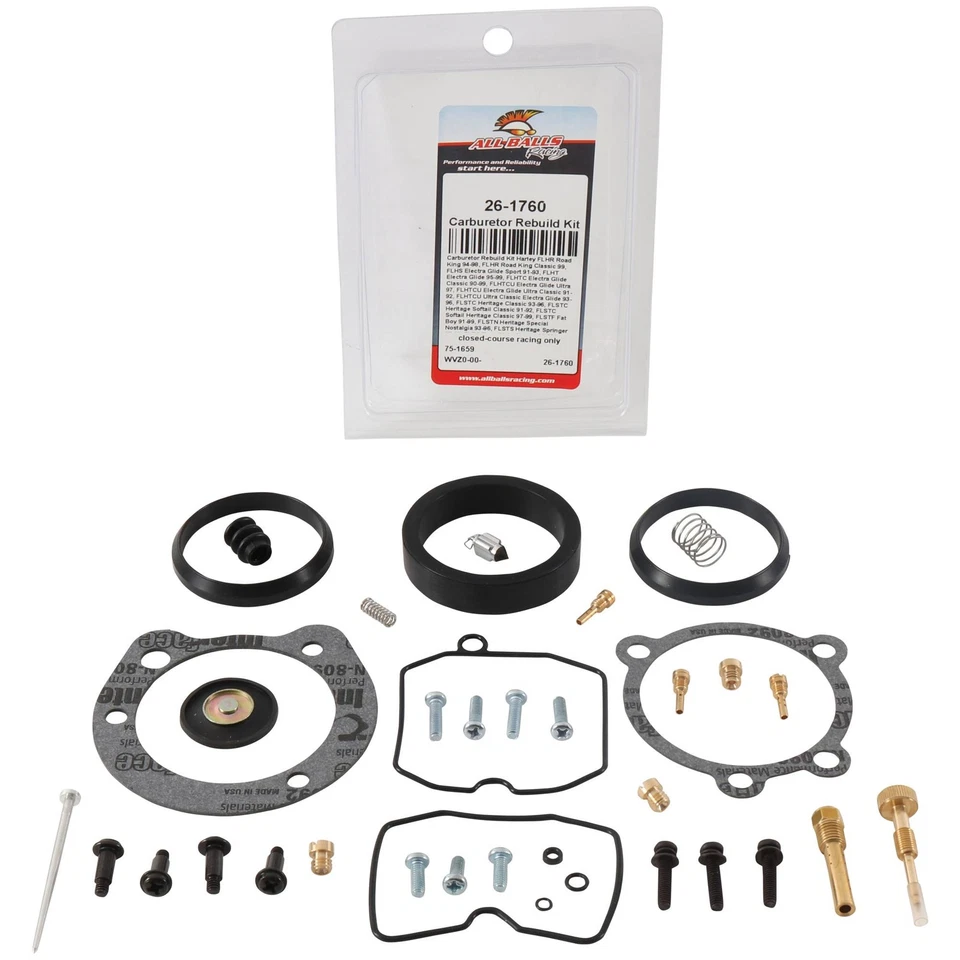 Carburetor Rebuild Kit For Harley-Davidson FLHR Road King Classic 1999; 26-1760 - Imagem 3 de 4