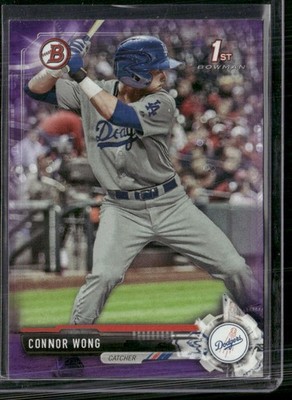 2017 Bowman Draft #BD-180 Connor Wong Purple #/250