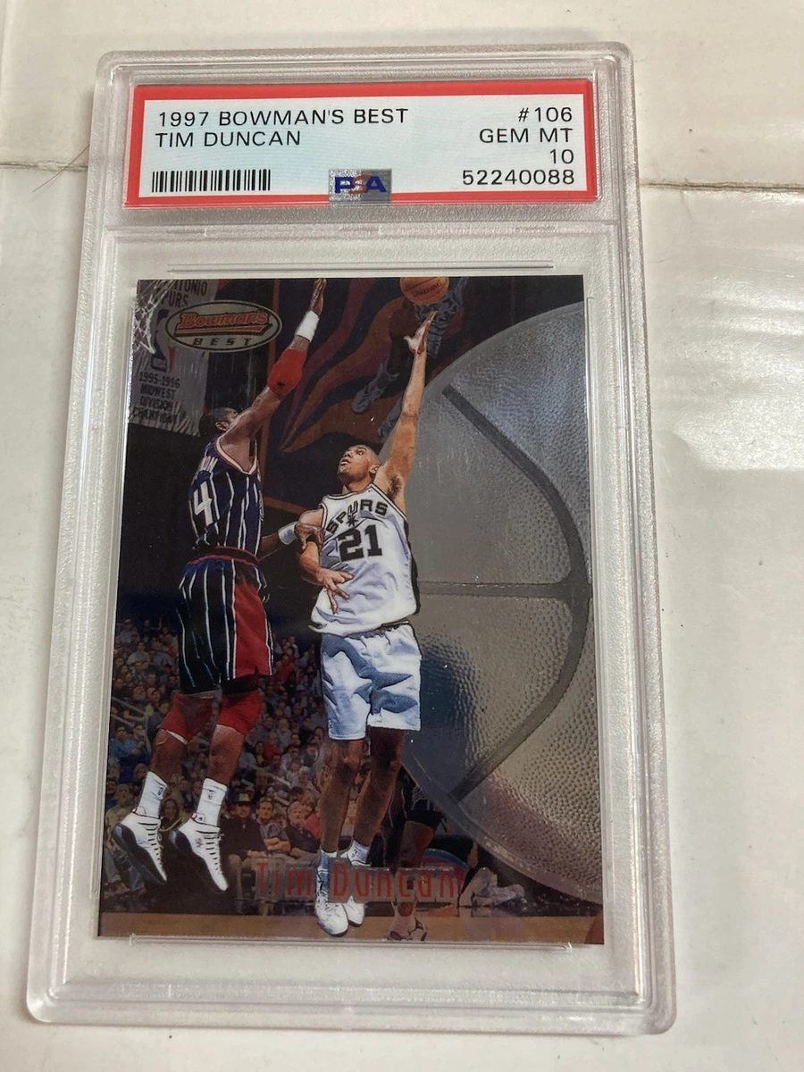 Tim Duncan Basketball Grade 10 Rookie Sports Trading Cards